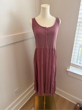 Frye Mauve Button-Front Midi Dress